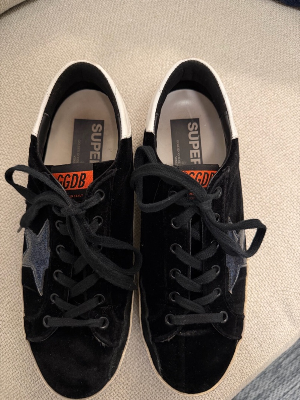 Golden Goose Superstar Black Suede Sneakers - Picture 9 of 10